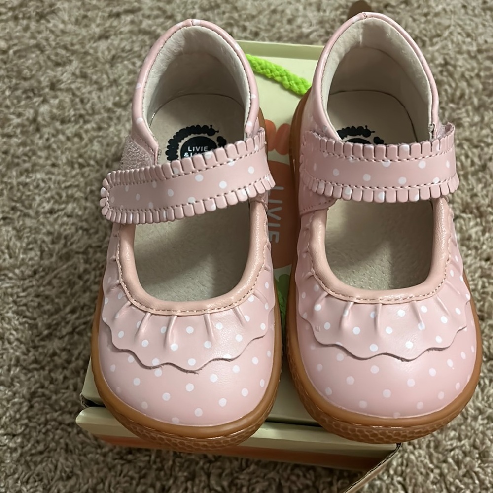 Livie & Luca Light Pink Polka Dot Dress Shoes